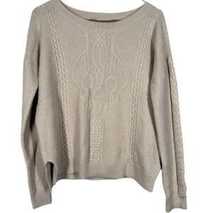 Chelsea & Violet Womens Cable Knit Skull Sweater Sz S Wool Blend Grunge